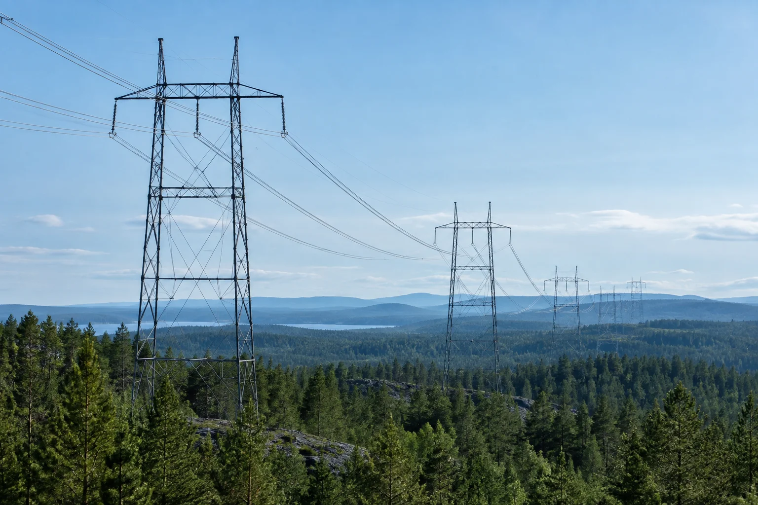 Critical energy infrastructure and electricity transmission lines.